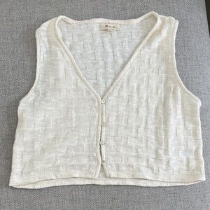 Madewell basket weave crop top - small - NWOT